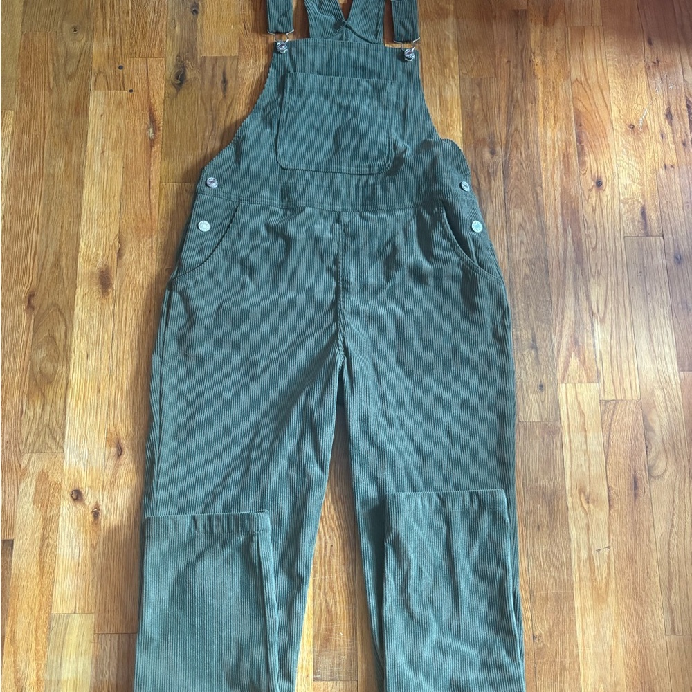 Green Corduroy Overalls